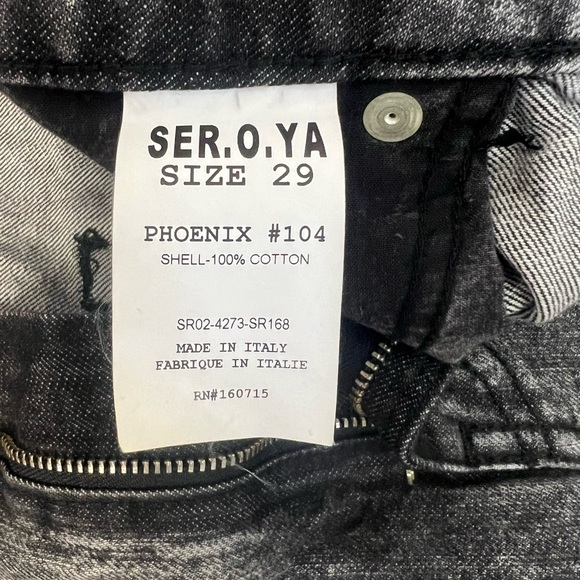 NWT SER.O.YA Allie Mini Skirt Phoenix Distressed Black Denim Wash Sz 29 Y2K 90s - Picture 7 of 9